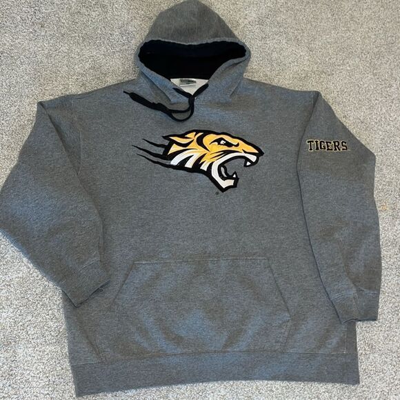 Thick Mizzou Missouri Tigers Hooded Hoodie Sweatshirt XL Men’s Gray Sewn (XXL) - Picture 1 of 2